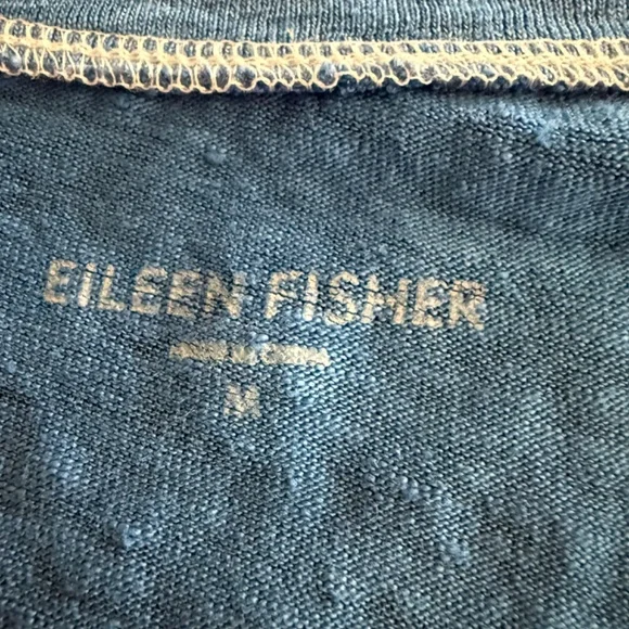Eileen Fisher M blue tank linen - Picture 5 of 5